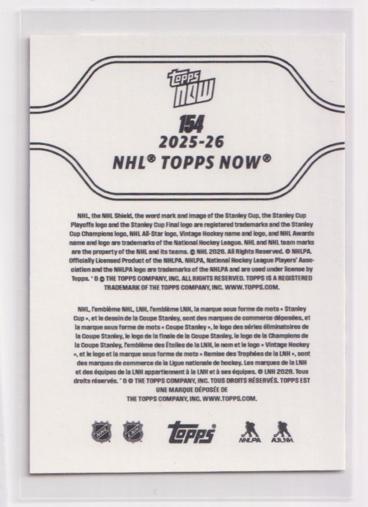 2025 Topps Now NHL Stickers 154 Jordan Martinook