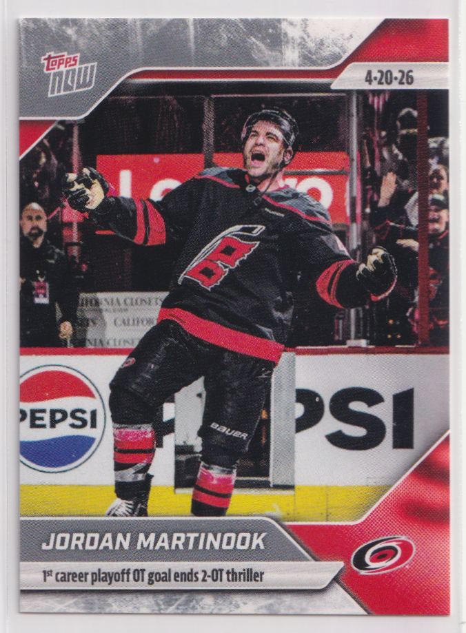 2025 Topps Now NHL Stickers 154 Jordan Martinook