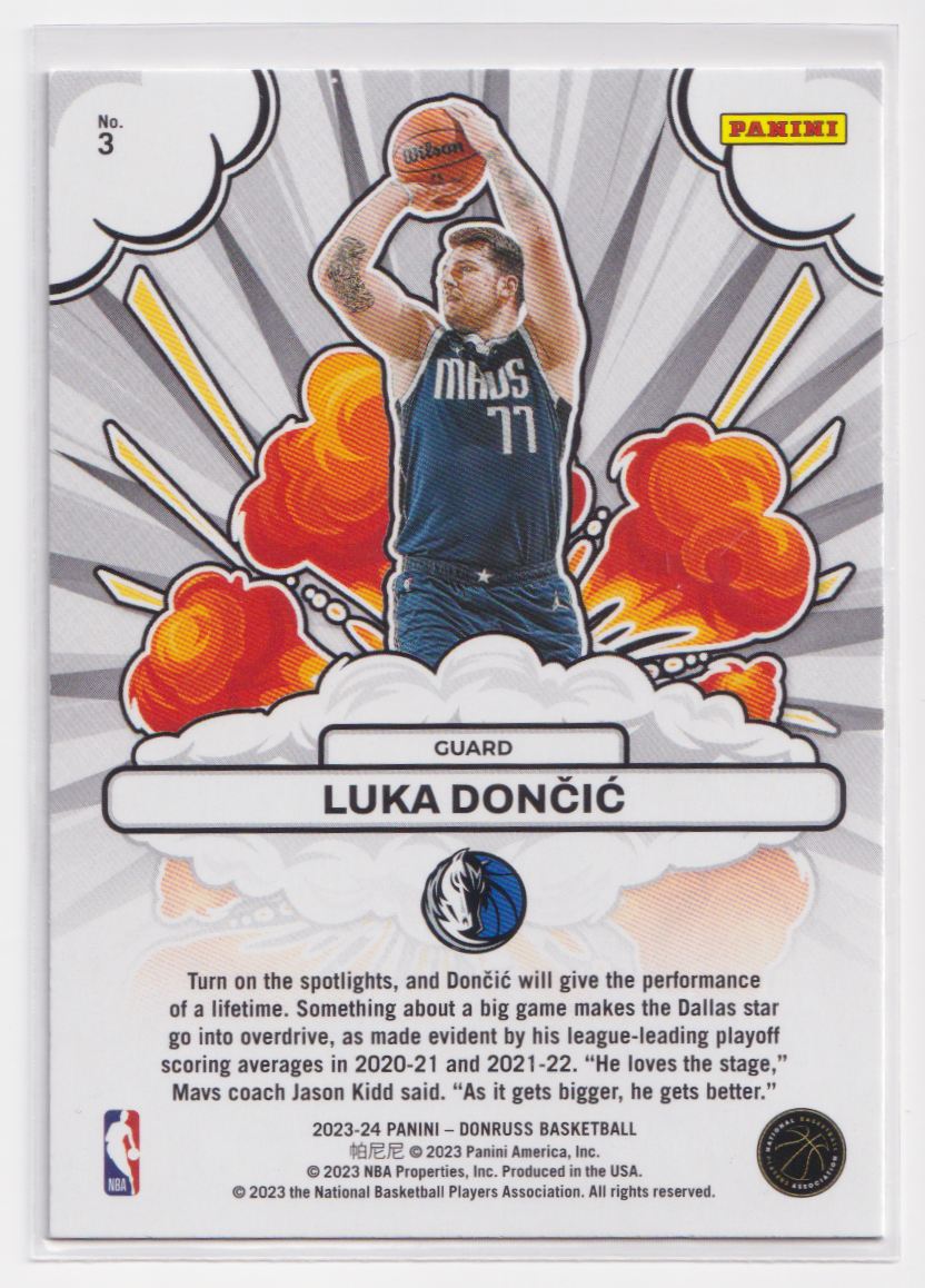 2023 Donruss Bomb Squad 3 Luka Doncic