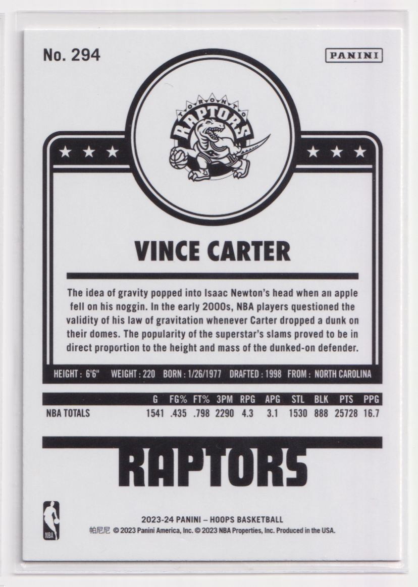 2023 Hoops 294 Vince Carter