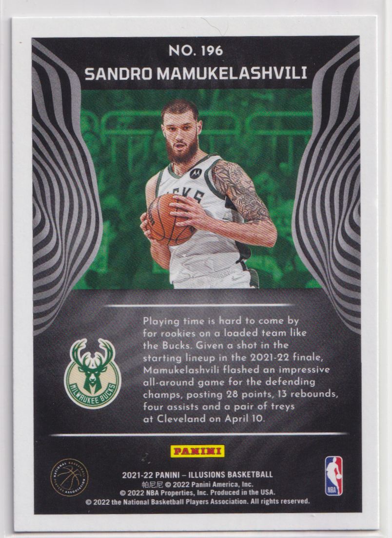 2021 Panini Illusions 196 Sandro Mamukelashvili