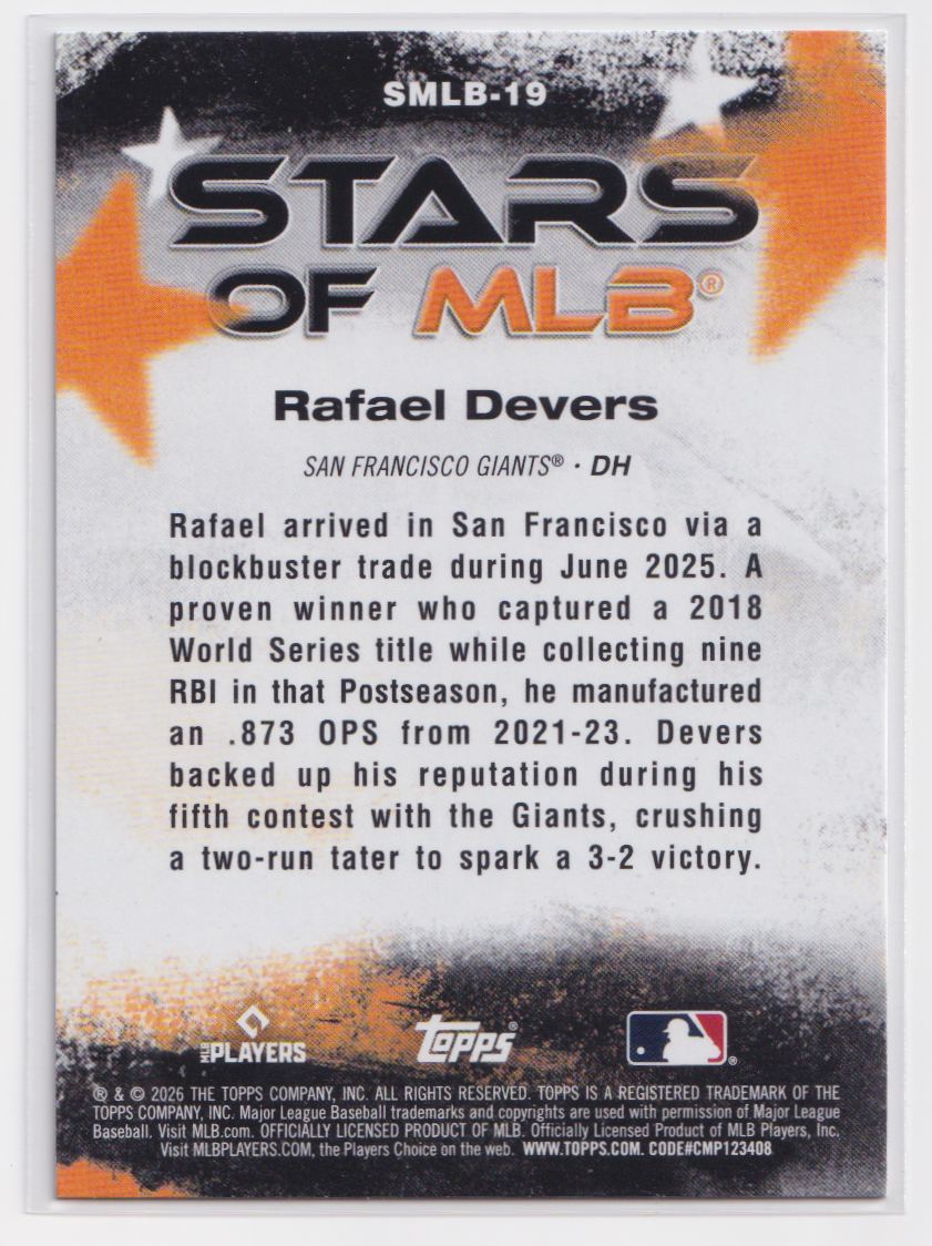 2021 Topps Stars of MLB SMLB-19 Rafael Devers