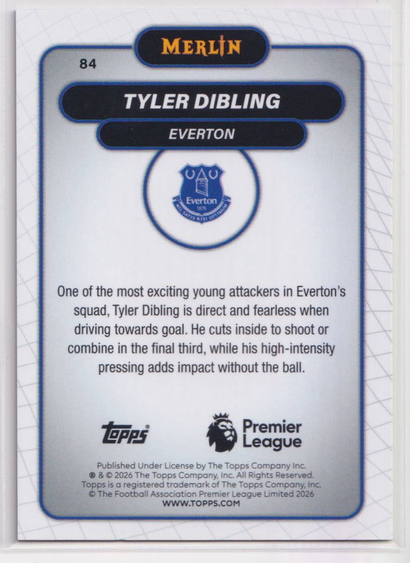 2026 Topps Chrome Premier League 84 Tyler Dibling
