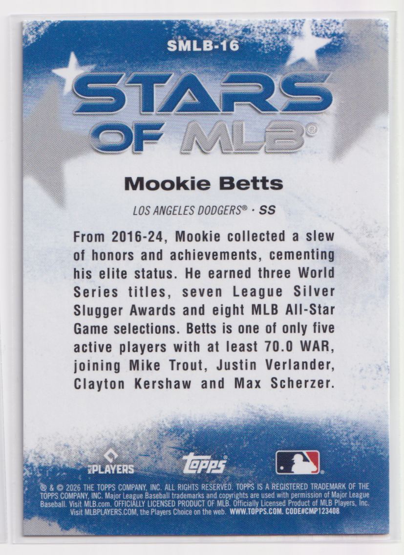 2026 Topps Stars of MLB SMLB-16 Mookie Betts