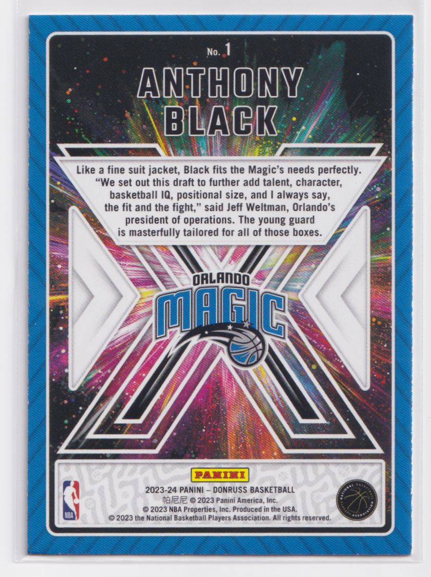 2023 Donruss Great X-Pectations 1 Anthony Black