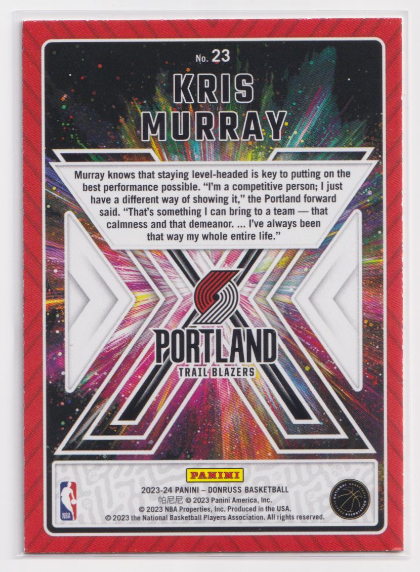 2023 Donruss Great X-Pectations 23 Kris Murray