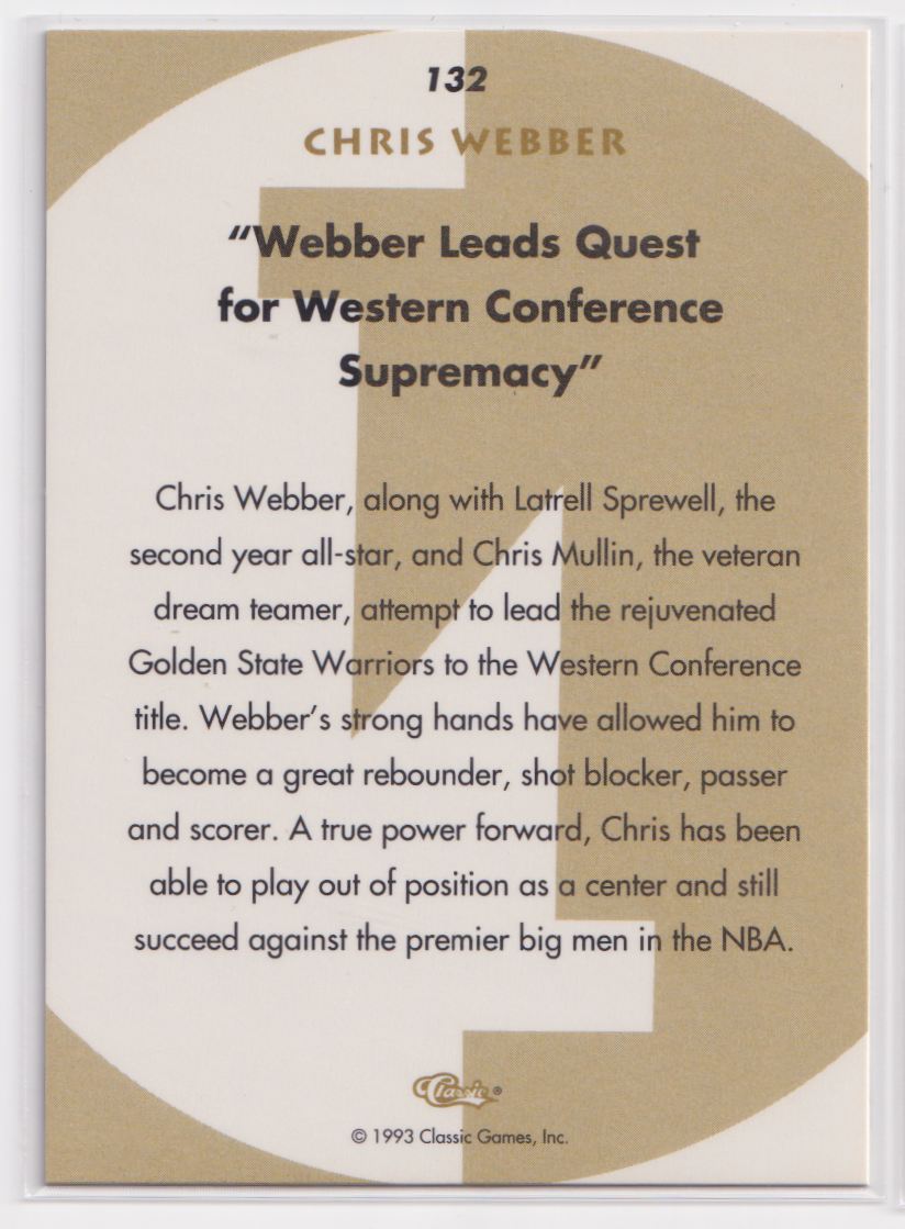 1994 Classic Images Four Sport 132 Chris Webber