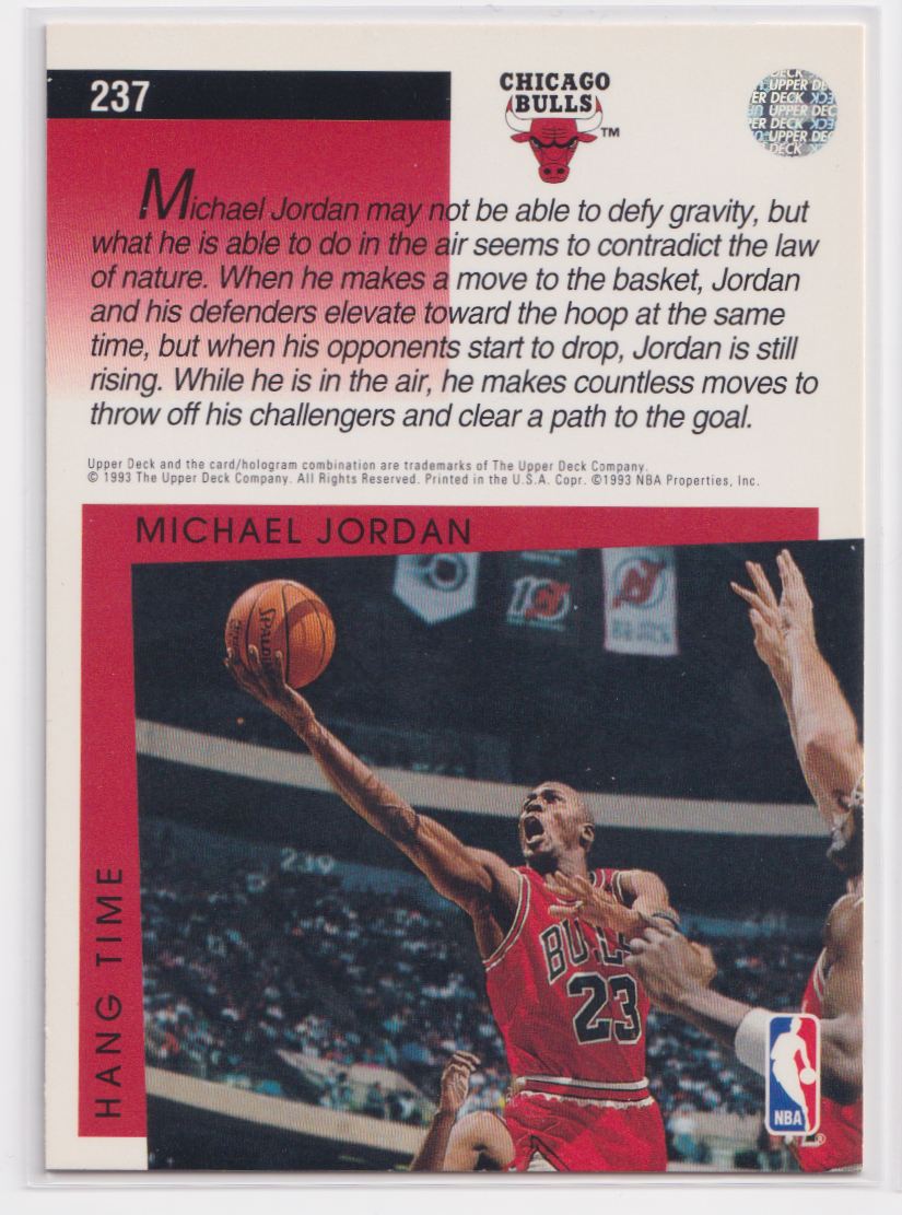 1993 Upper Deck 237 Michael Jordan