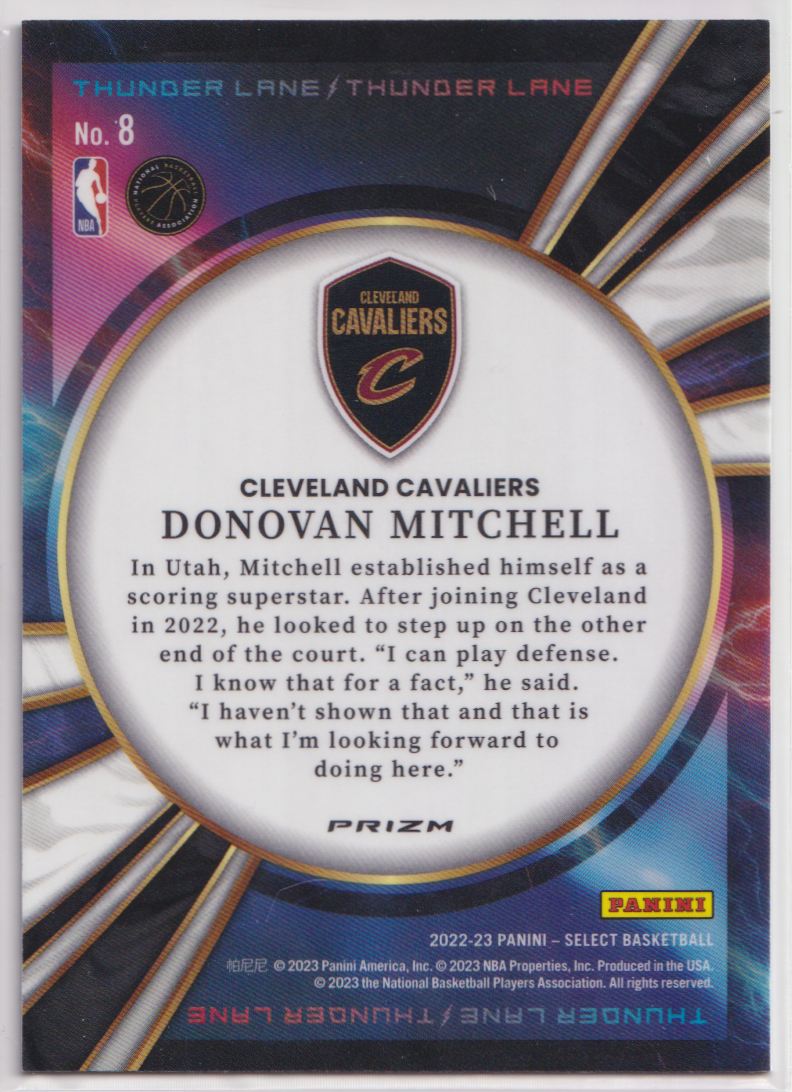 2023 Panini Select Starcade 8 Donovan Mitchell