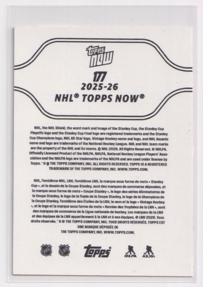 2025 Topps Now NHL Stickers 177 Pavel Dorofeyev