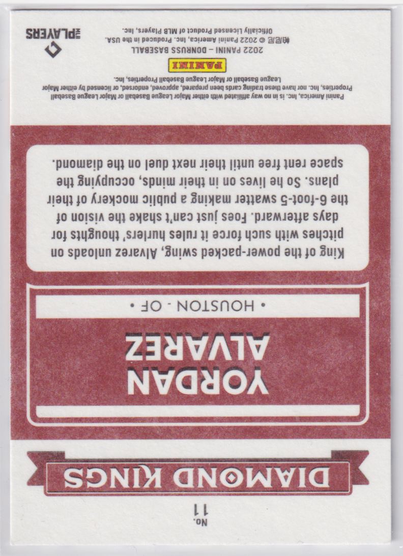 2022 Donruss 11 Yordan Alvarez