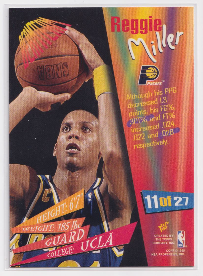 1994 Stadium Club Beam Team 11 Reggie Miller