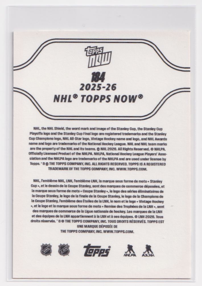 2025 Topps Now NHL Stickers 184 Vegas Golden Knights