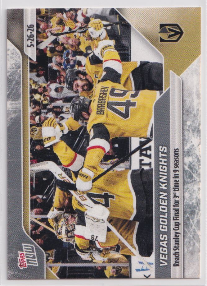 2025 Topps Now NHL Stickers 186 Vegas Golden Knights