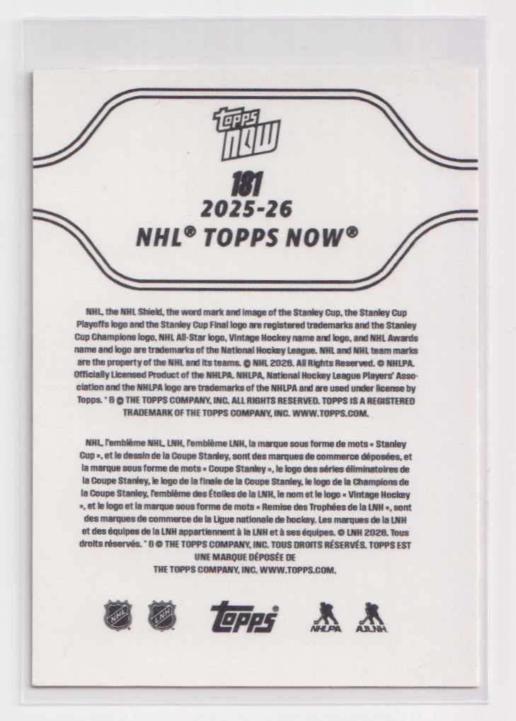 2025 Topps Now NHL Stickers 181 Jack Eichel