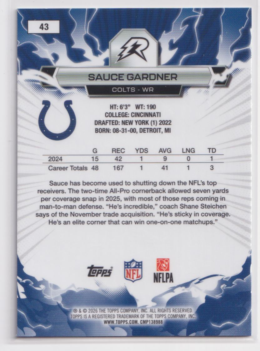 2025 Topps Resurgence 43 Sauce Gardner