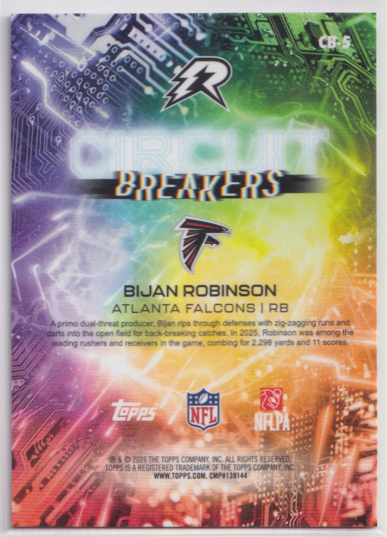 2025 Topps Resurgence Circuit Breakers CB-5 Bijan Robinson