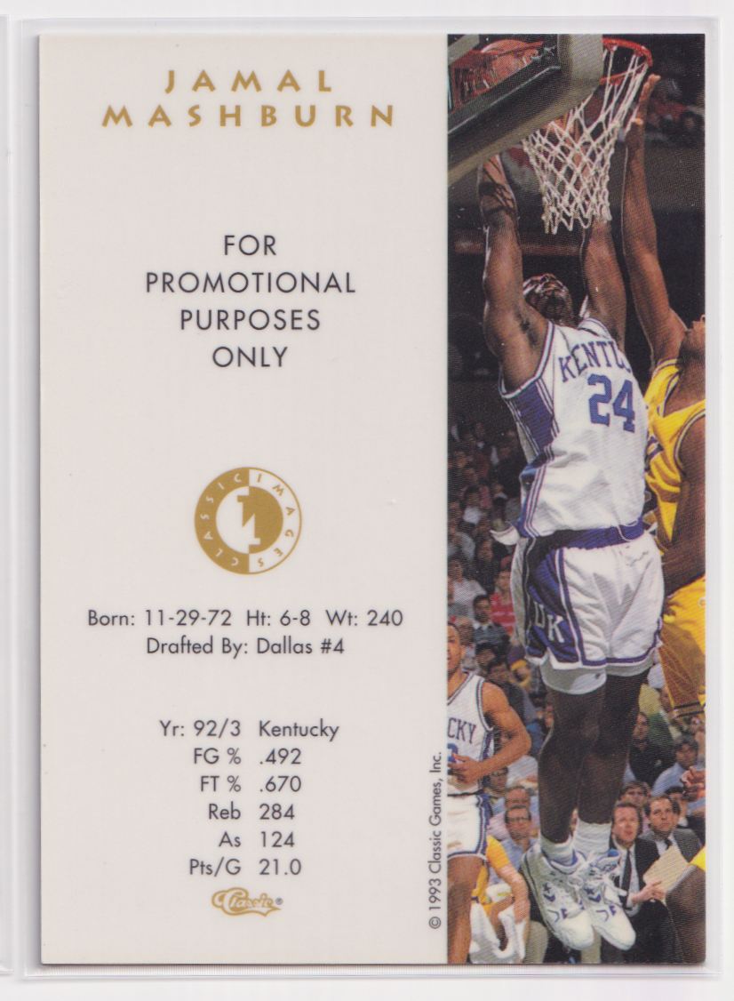 1993 Classic Images Four Sport NNO Jamal Mashburn