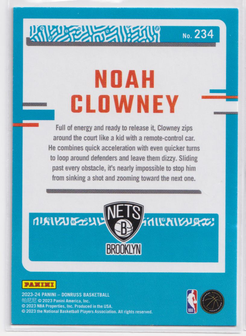 2023 Donruss Green Laser Holo 234 Noah Clowney