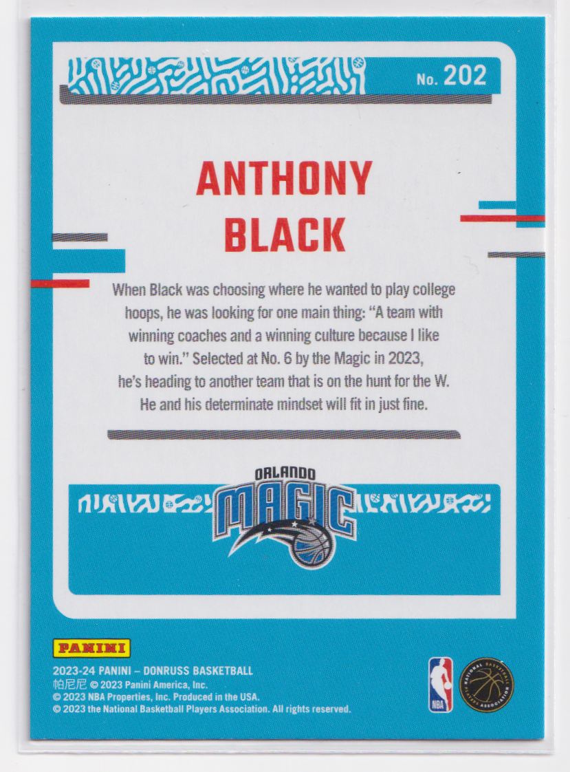 2023 Donruss 202 Anthony Black
