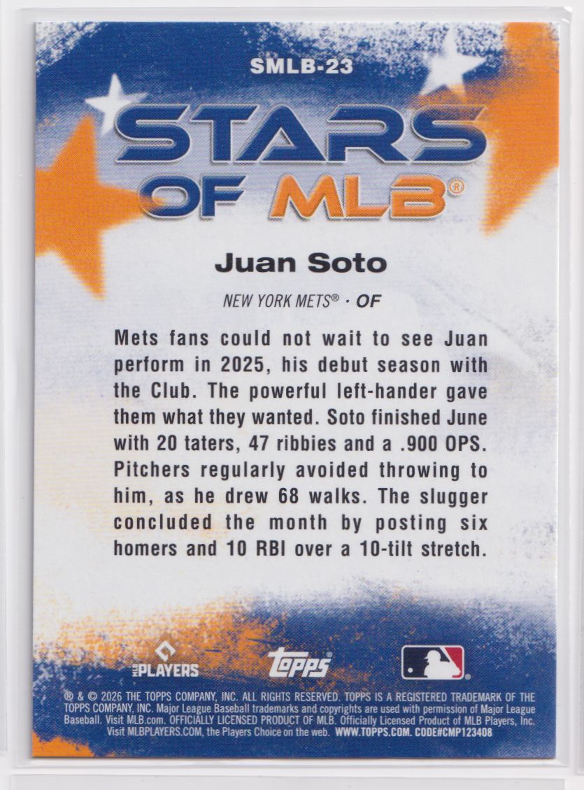2026 Topps Stars of MLB SMLB-23 Juan Soto