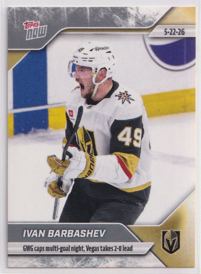 2025 Topps Now NHL Stickers 182 Ivan Barbashev