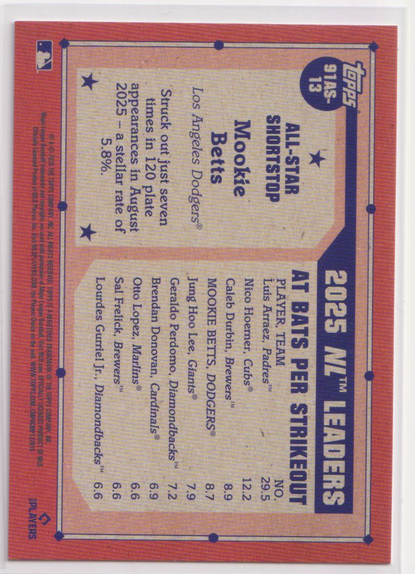2026 Topps Series 2 91AS-13 Mookie Betts