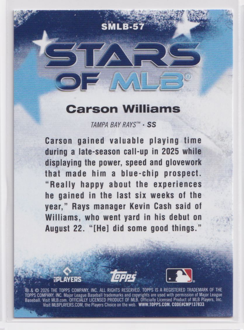 2026 Topps Stars of MLB SMLB-57 Carson Williams