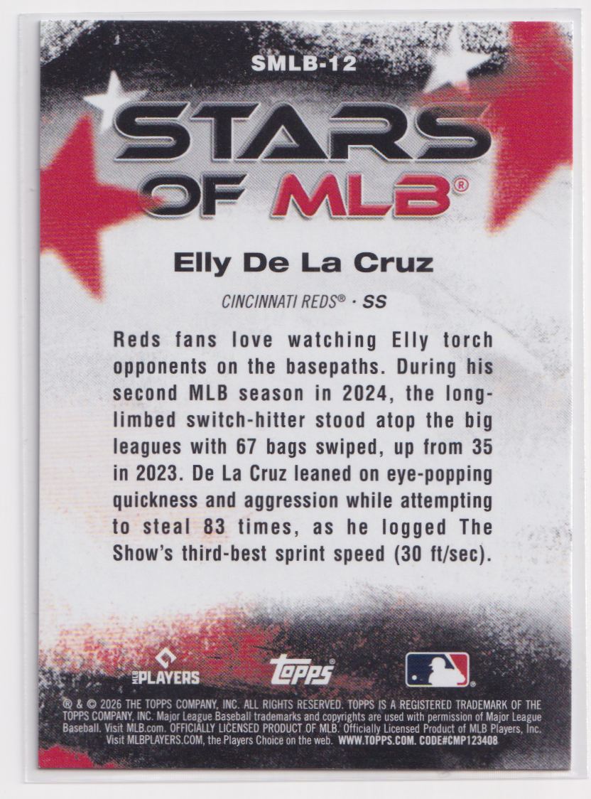2026 Topps Stars of MLB SMLB-12 Elly De La Cruz