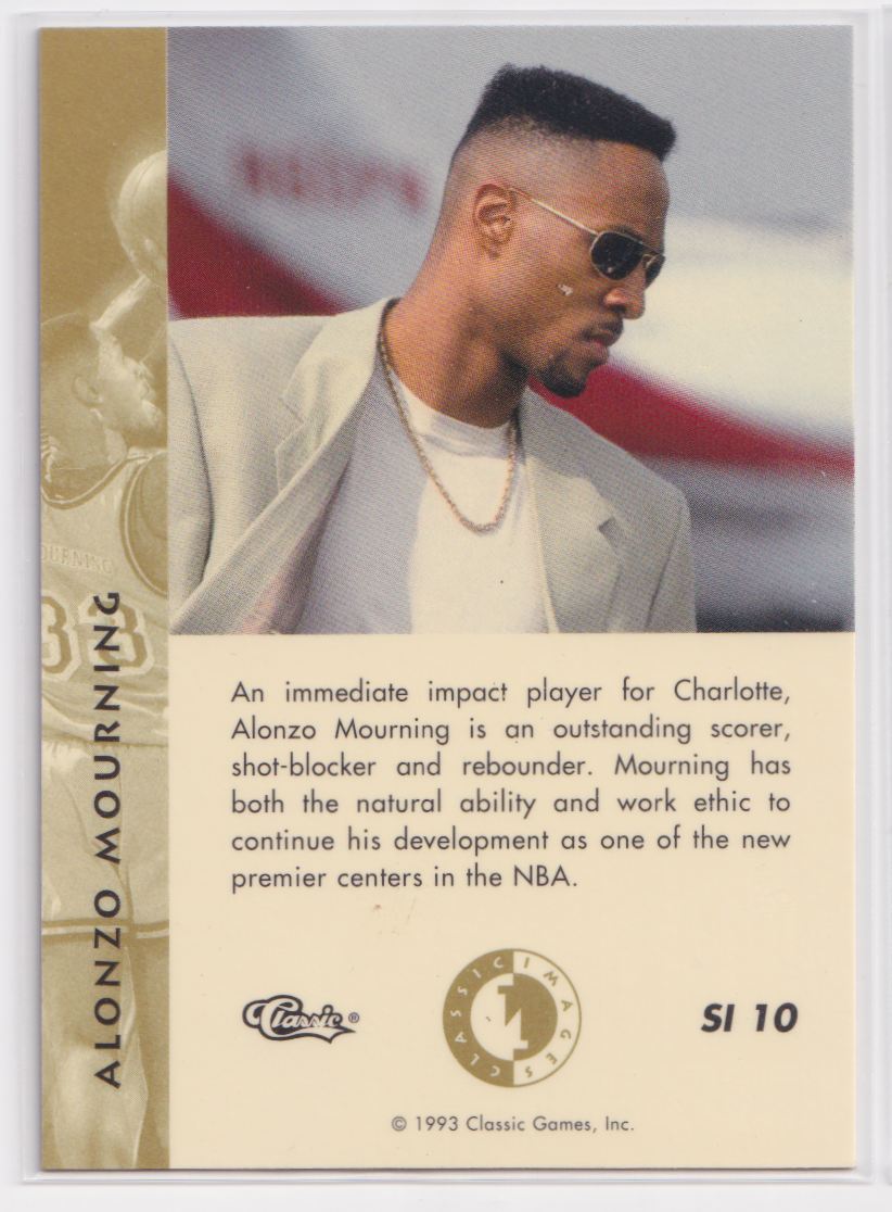 1993 Classic Images Four Sport Sudden Impact SI 10 Alonzo Mourning