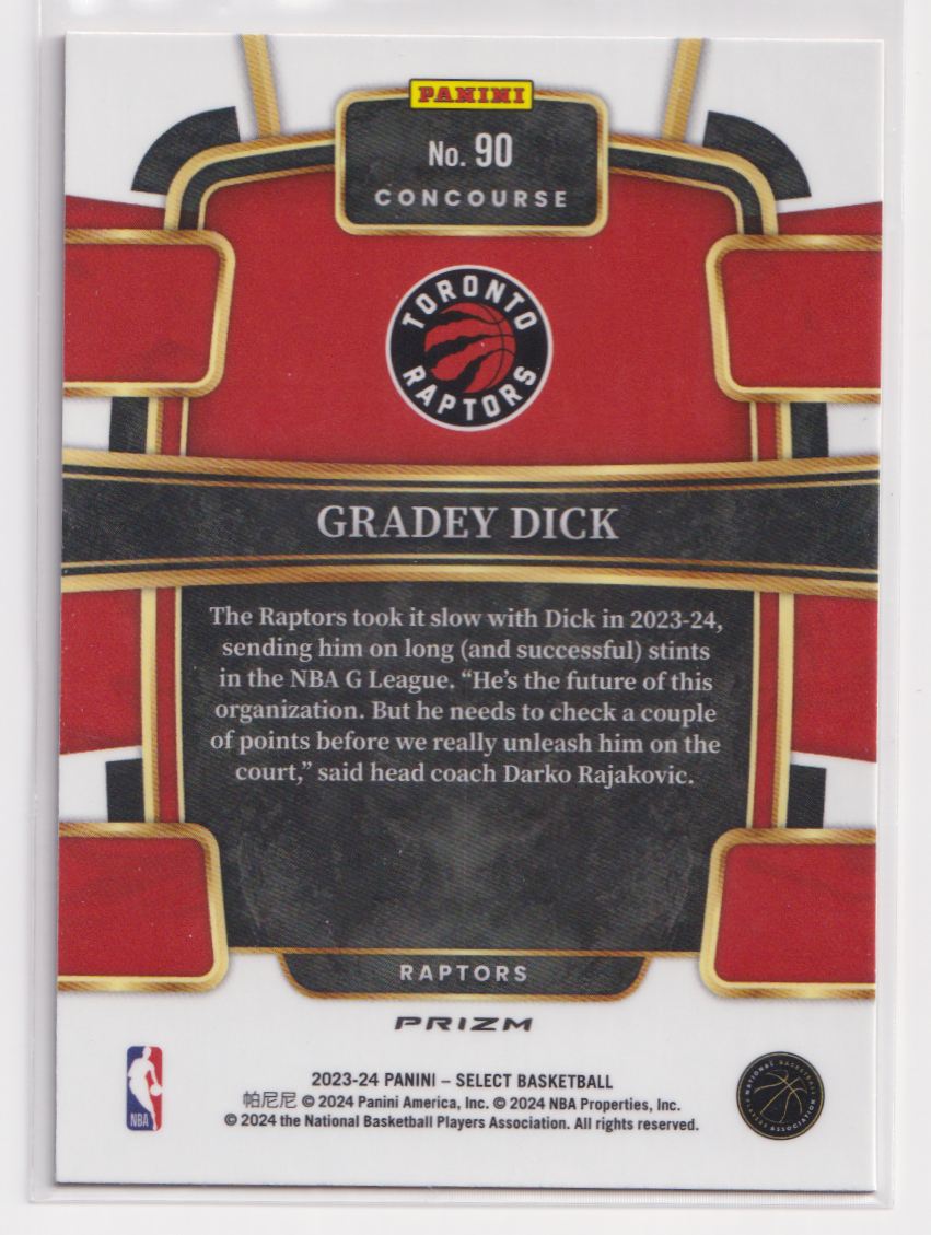 2024 Panini Totally Certified 90 Gradey Dick