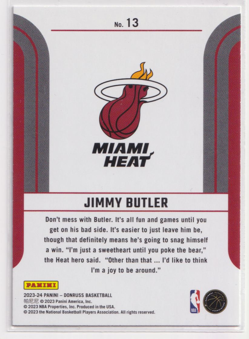 2023 Donruss Franchise Features 13 Jimmy Butler