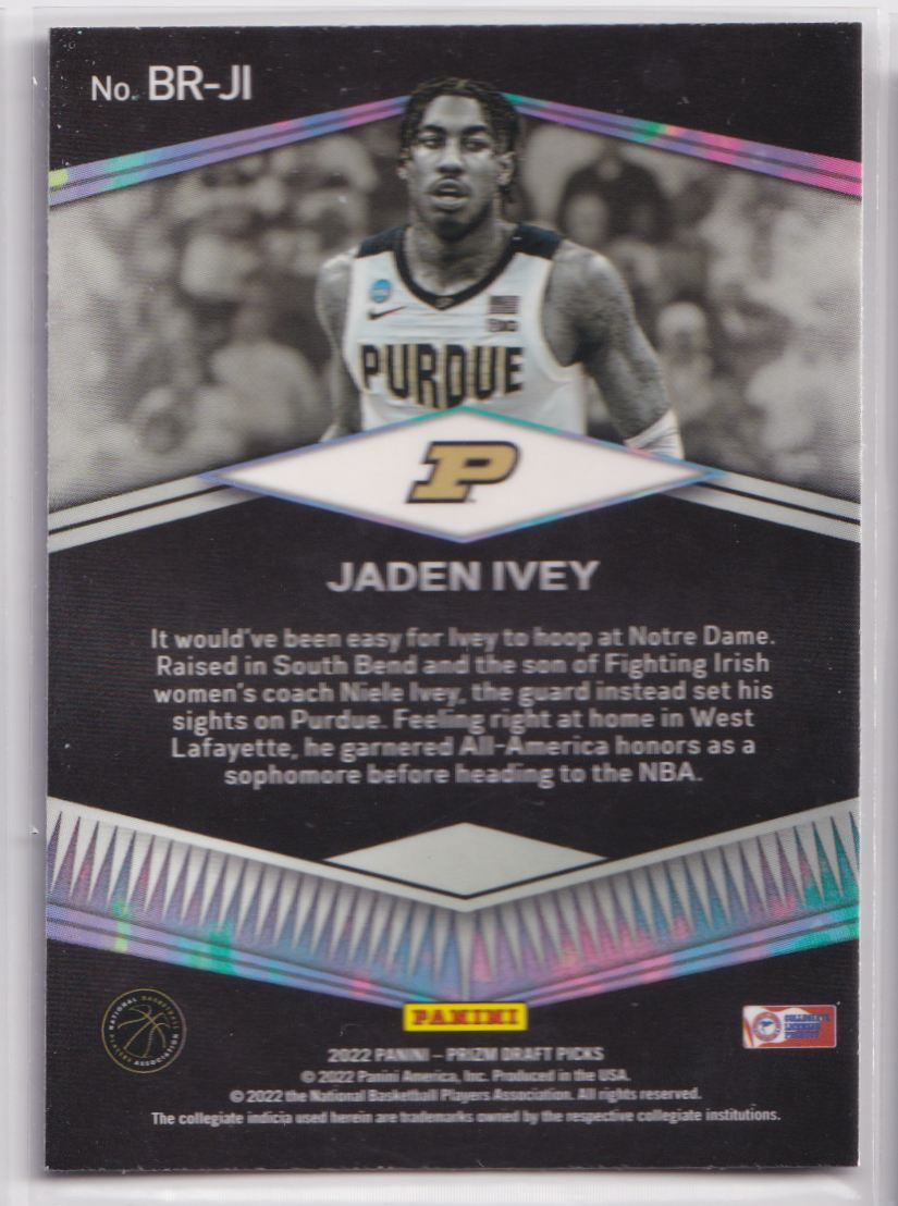 2022 Panini Prizm Draft Picks Brilliance BR-JI Jaden Ivey