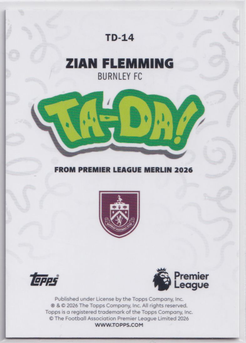 2026 Topps Chrome Premier League Ta-Da! TD-14 Zian Flemming