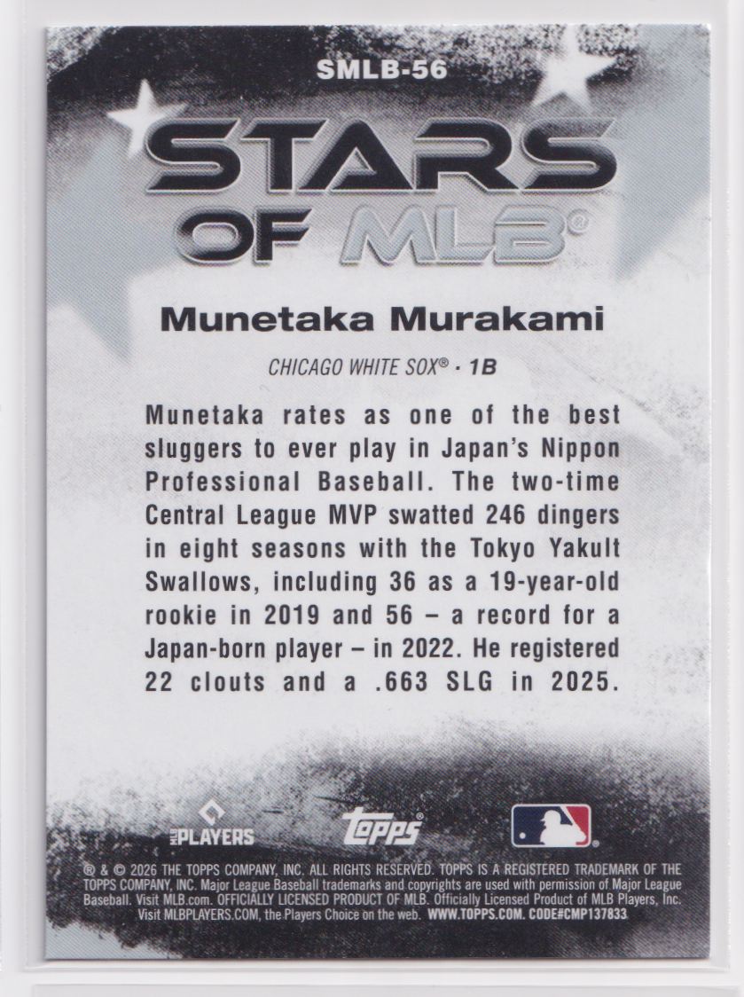 2026 Topps Stars of MLB SMLB-56 Munetaka Murakami