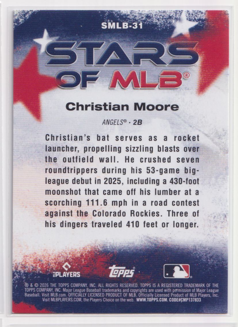 2026 Topps Stars of MLB SMLB-31 Christian Moore