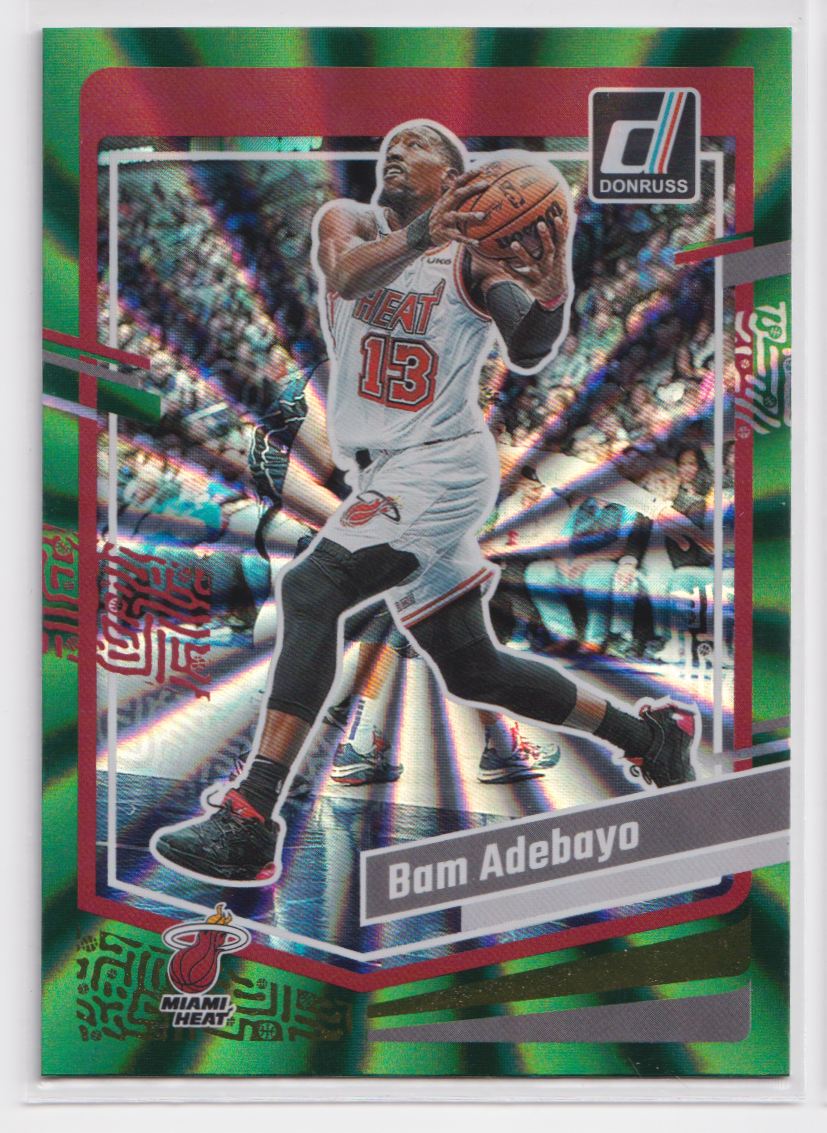 2023 Donruss Green Laser Holo 71 Bam Adebayo