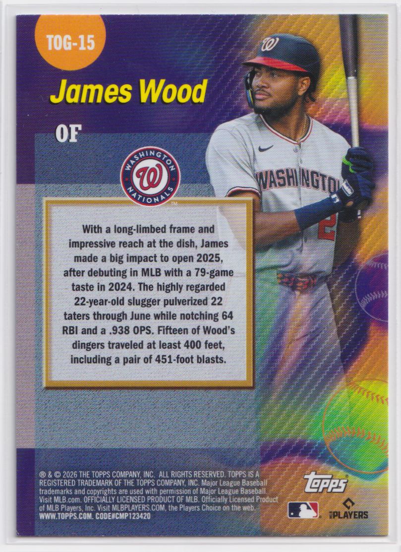 2026 Topps Titans Game TOG-15 James Wood
