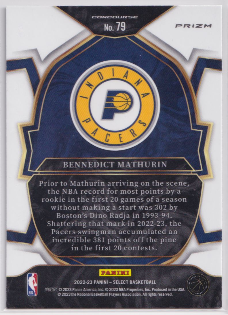 2023 Panini Revolution 79 Bennedict Mathurin