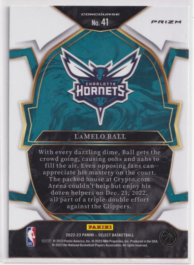 2023 Panini Prizm Prizms Blue 41 LaMelo Ball