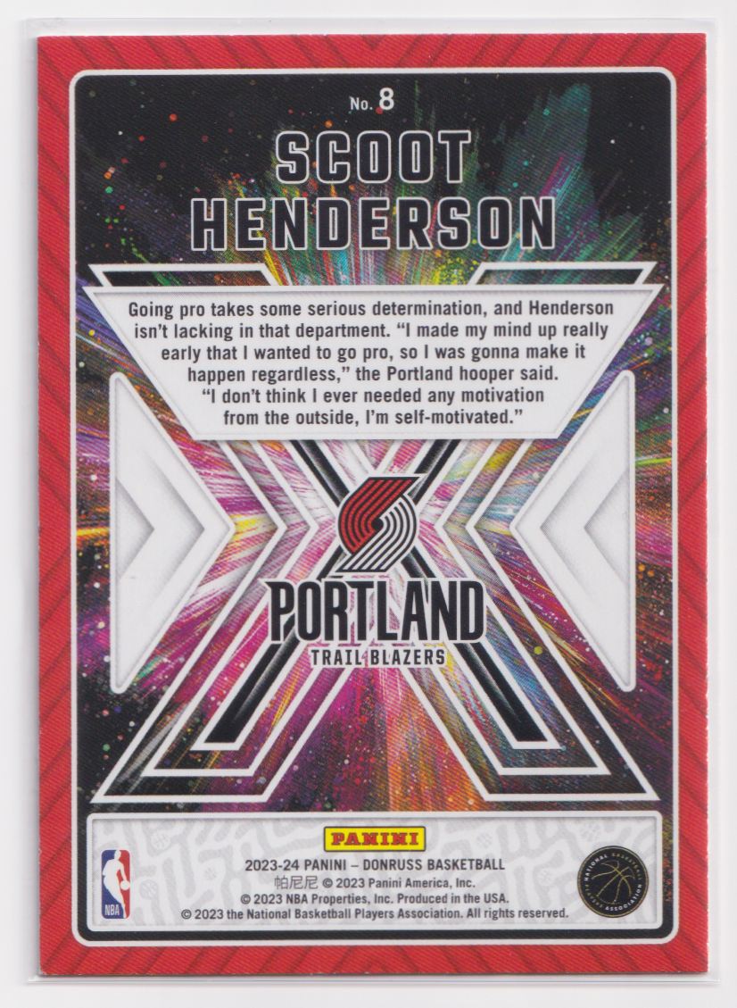 2023 Panini 90 Scoot Henderson