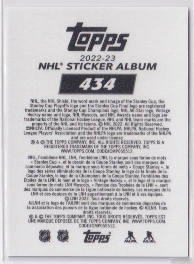 2022 Topps NHL Chrome Sticker Collection 434 Pavel Buchnevich